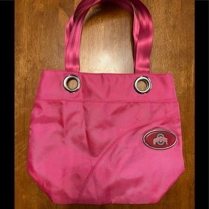 EUC Ohio State Buckeyes tote in hot pink by LittleEarth. Roomy and cute!
